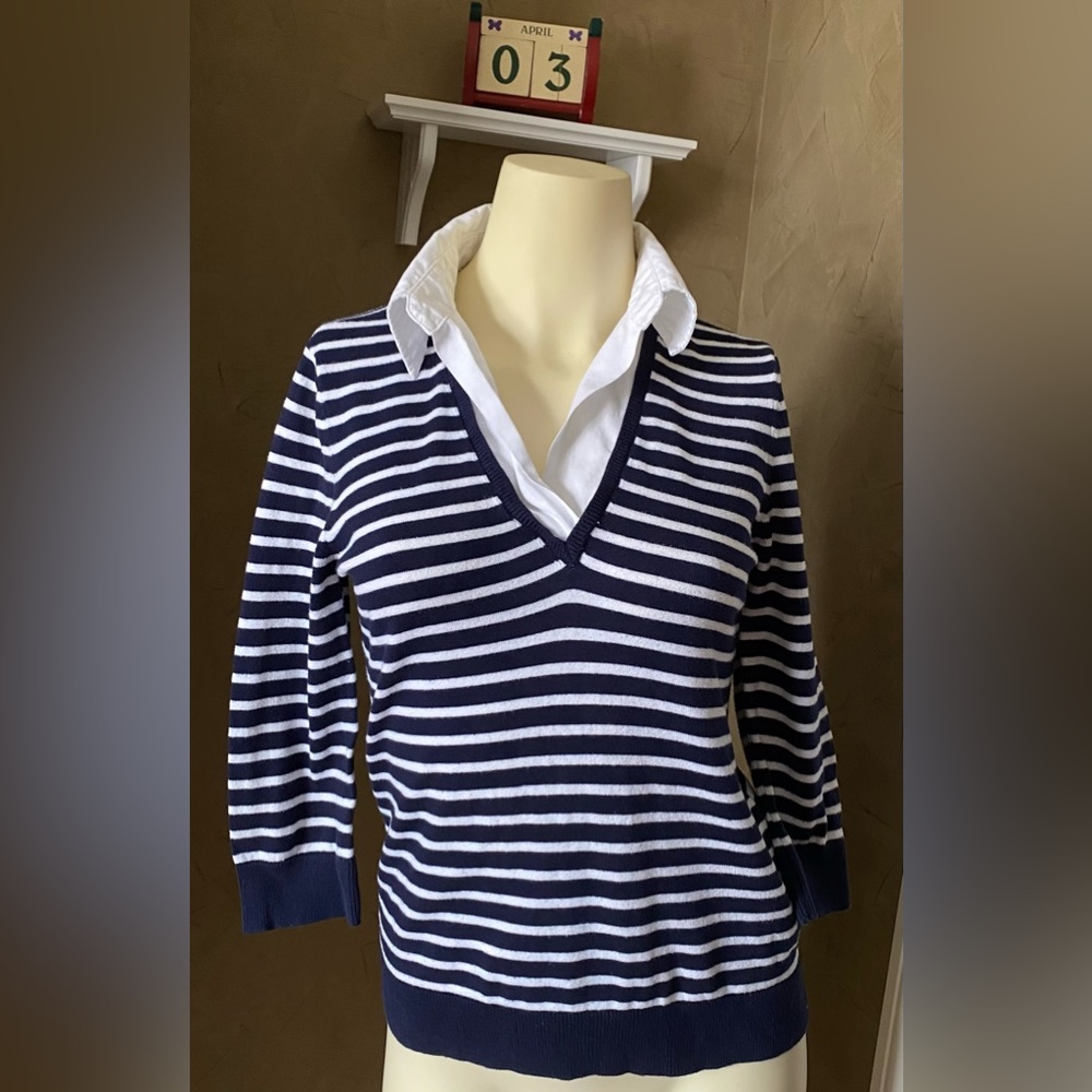 Lauren Ralph Lauren Striped Polo sweater Women’s size S